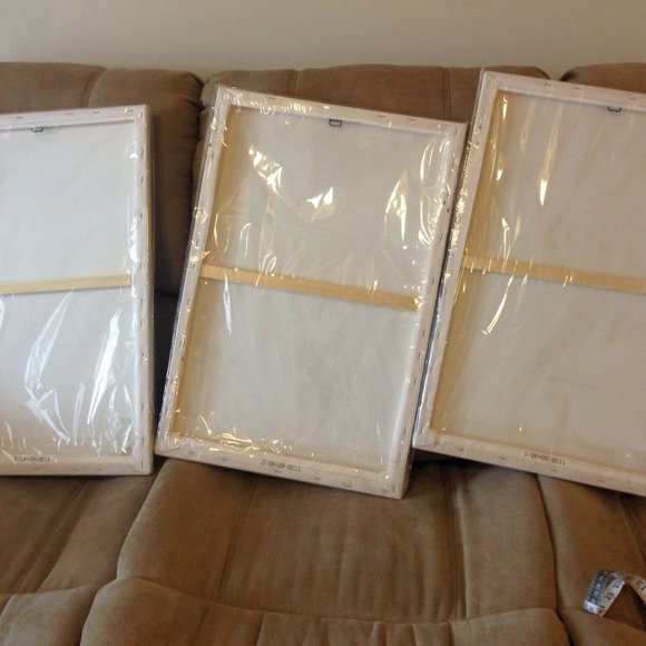 Abstract prints on canvas, set of 3 - Picture 2 of 9